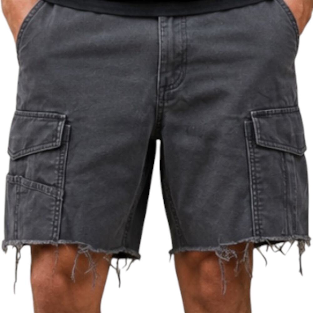 Carhartt Rugged Flex Cargo Cut Off Shorts Canvas Relaxed Fit Cotton Gray 38x7
